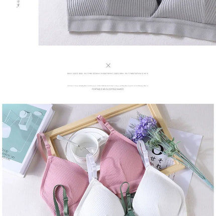 Women Yoga Sports Bras Triangle Cup Underwear Female Breathable Wrapped Tube Top Sexy Beauty Back Adjustable Sling Bra Vest