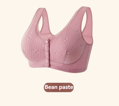 36-52 New Bras For Women Wire Free Underwear Push Up Front Closure Sexy Big Size Female's Clothing Lingerie Cotton Brassiere