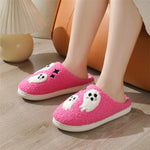 cute Ghost Plush Slipper Women Winter Warm Indoor Non Slip House Shoes Halloween Slippers Home Footwear Soft Cozy Slides fluffy