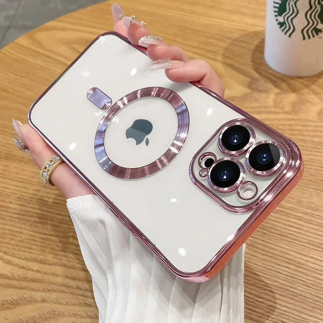 Magnetic Case For iPhone 17 16 15 14 13 12 11 Pro Max Plus Wireless Charge Cover With Lens Protector