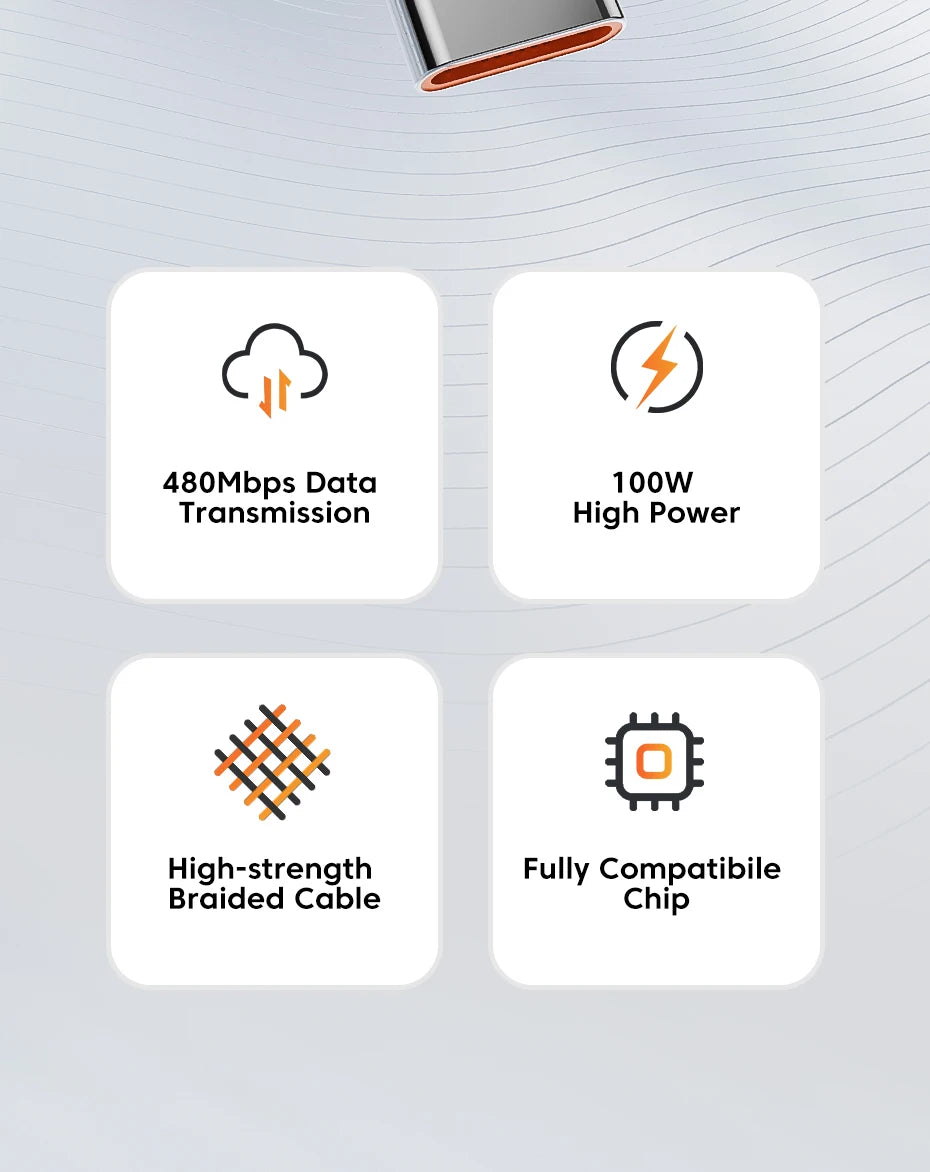 Toocki USB Type C Cable 100W Fast Charging 6A Type C Cable for Xiaomi Huawei P30 P40 Samsung POCO Realme Oneplus Data Wire