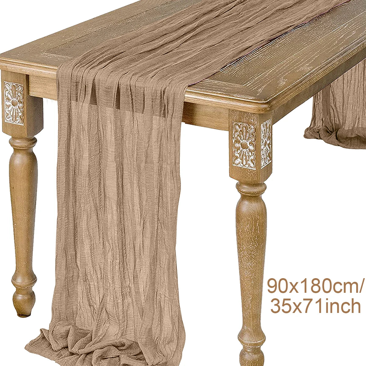 Semi-Sheer Gauze Table Runner Sage Cheesecloth Table Setting Dining  Vintage Wedding Decoration Banquets Arches Retro Boho Decor