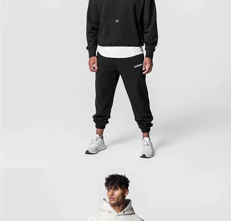 Mens Brand Fitness Long Sleeve Sports Hoodie Bodybuilding Workout Casual Pullover Sweatshirts Male Coat Tracksuit Gym Clothing