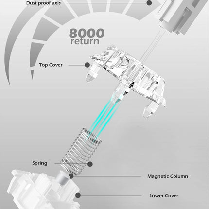Raven68 Hot Swappable Wired Magnetic Axis Mechanical Keyboard 8K Return Rate Custom Key Range Electronic Sports Gaming Keyboard