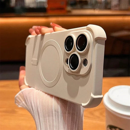Protection 4-Corner Shockproof Soft Case for IPhone 15 13 12 14 Pro Max Plus for Magsafe Wireless Charge Lens Silicone Cover