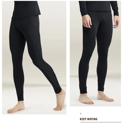 Warm Pants For Men With Plush And Thickened Autumn And Winter High Elasticity, Tight Fitting Sports Bottoms And Slim Fitting Pan