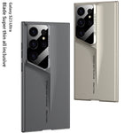 Ultrathin Blade Mecha Hard PC Matte Phone Case For Samsung Galaxy S24 S23 S22 Ultra Lens Protection Frosted Shockproof Cover