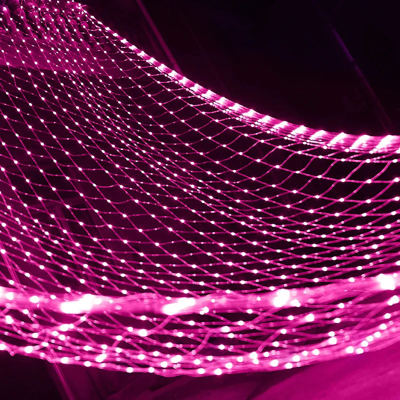 EU plug 1.5x1.5M 2x3M Christmas Garlands LED String Christmas Net Light Fairy Xmas Party Garden Wedding Decoration Curtain Light