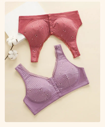 36-52 New Bras For Women Wire Free Underwear Push Up Front Closure Sexy Big Size Female's Clothing Lingerie Cotton Brassiere