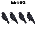 Simulation Black Crow Halloween Black Crow Props Simulation Fake Bird Ghost Festival Halloween Decoration Scary Toys