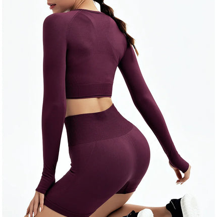 WAREBALL 2/3/4pcs Seamless Yoga Set Gym Clothes Sportswear Yoga Suits For Women Fitness Set Tracksuits Sports Bra Gym Leggings