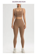 Women's Gym Two Piece Set Yoga Bra Underwear Tight Training Pants Bottom Pants Fitness Clothing Fitness Pants Set Exercise Set