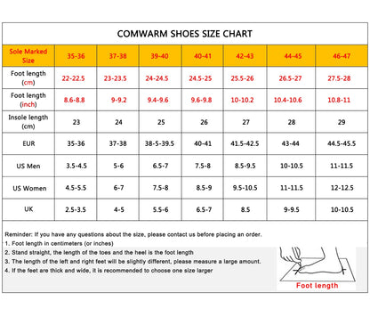 Comwarm Indoor Women Fuzzy Clogs Slippers Garden Shoes Soft Waterproof EVA Plush Slippers Men Fur Clogs Couple Winter House Shoe