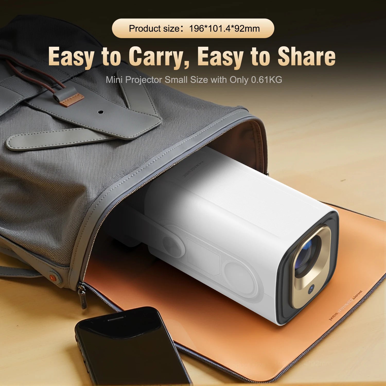 Magcubic HY310 4K Auto Focus Android 11 Mini Projector 330ANSI 5W Speaker Air Mouse Voice Control Portable Outdoor Home Cinema