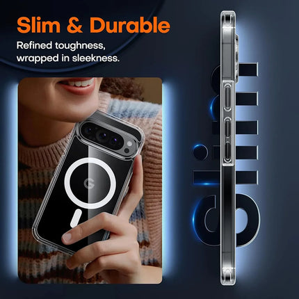 Strong Magnetic Wireless Charging Case For Google Pixel 9 Pro XL 9A Pixel9 Pro 10 Pro XL 7 8 Pro Clear Shockproof Back Cover