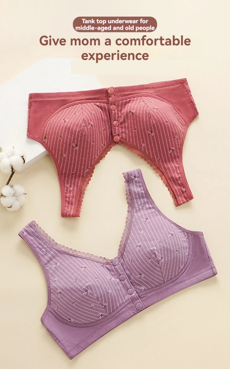 36-52 New Bras For Women Wire Free Underwear Push Up Front Closure Sexy Big Size Female's Clothing Lingerie Cotton Brassiere