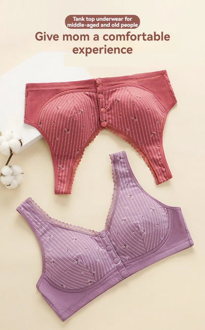 36-52 New Bras For Women Wire Free Underwear Push Up Front Closure Sexy Big Size Female's Clothing Lingerie Cotton Brassiere
