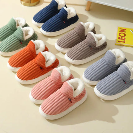 Litfun New Fur Slippers For Women Men Winter Furry Fashion Warm Ankles Plush Cozy Slides For Home Indoor Soft Sole Cotton Shoes