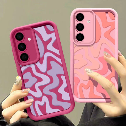 Striped Pattern Phone Case For Samsung Galaxy A17 A56 A16 A36 A55 A54 A15 A25 A35 5G S25 Edge S24 S23 S22 Ultra S24 FE TPU Cover