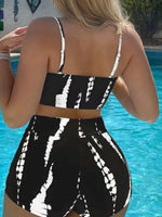 Drawstring Front Shorts Bikinis 2025 High Waist Swimsuit Women Swimwear Female Bathers Bathing Swimming Swim Suit Beachwear