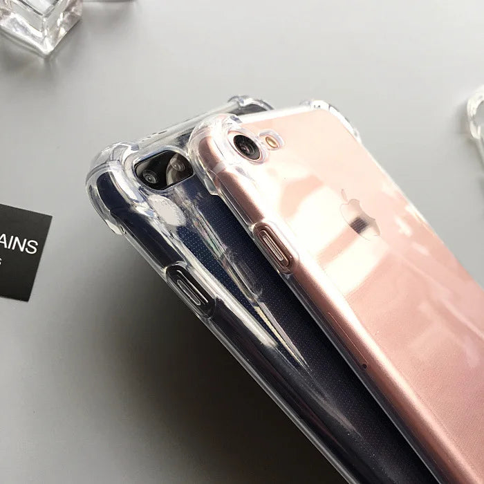 Clear Soft TPU Case for iphone 5 5s 6s 6 7 8 Plus X XR XS 11 12 13 14 Pro Max SE 2020 Clear Anti-knock Dropproof Protection Case