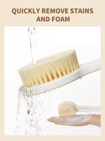 1 Pack Long Handle Shower Brush Unisex Senior Single Side Back Brush Bath Brush Exfoliating Suitable For Wet And Dry Brushes
