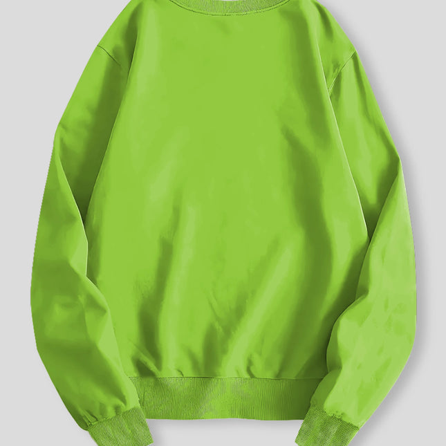Christmas print sweatshirt, crew neck casual sweatshirt for winter & fall, women's clothing.