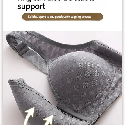The New Front Button Type Sexy Brassiere Anti-sagging Gathered No Steel Ring Ladies Mother Large Size Thin Section Underwear Bra