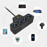 12V/24V Car Cigarette Lighter Adapter New 4-Socket 3.1A Charger Charger USB Car USB+QC3.0+PD3.1A Accessories Port USB 120W