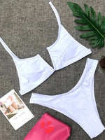 Splicing Denim V Shaped Thong Bikini Women Swimsuit Female Swimwear Two Pieces Bikini Set Bather Push Up Bathing Suit Swim Lady