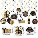 2025 Crown Number Foil Balloons Happy New Year Eve Party Decoration Photo Booth Props Supplies Christmas Home Decor Navidad 2024