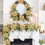 22Pcs Christmas Decoration Artificial Flowers Berry Bouquet Christmas Tree Ornament Home Decor New Year Navidad Gift Accessories