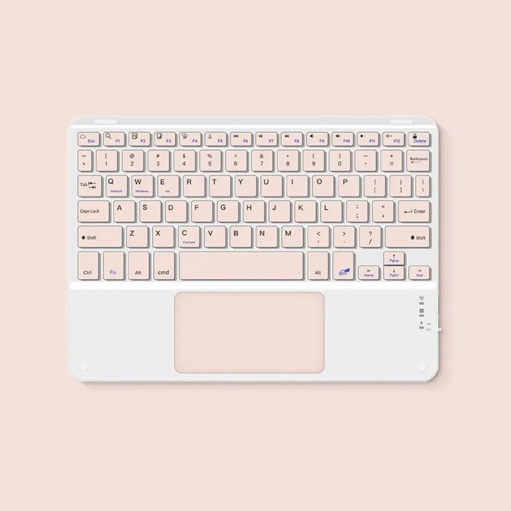 Spanish/English Bluetooth Keyboard 10 inch for iPad Air Pro Wireless Rechargeable Keyboard for Phone Tablet Laptop Universal