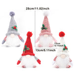 1~4pcs 2024 Christmas Doll Elf Knitted Gnome with Led Night Light Christmas Decorations for Home Xmas Navidad New Year 2025 Gift