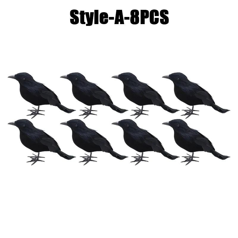 Simulation Black Crow Halloween Black Crow Props Simulation Fake Bird Ghost Festival Halloween Decoration Scary Toys