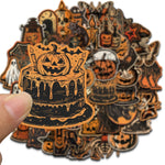 50/100PCS Retro Halloween Stickers Terrifying Pumpkin Luggage Phone Graffiti Laptop Wall Scrapbook Motorcycle DIY Kids Gifts
