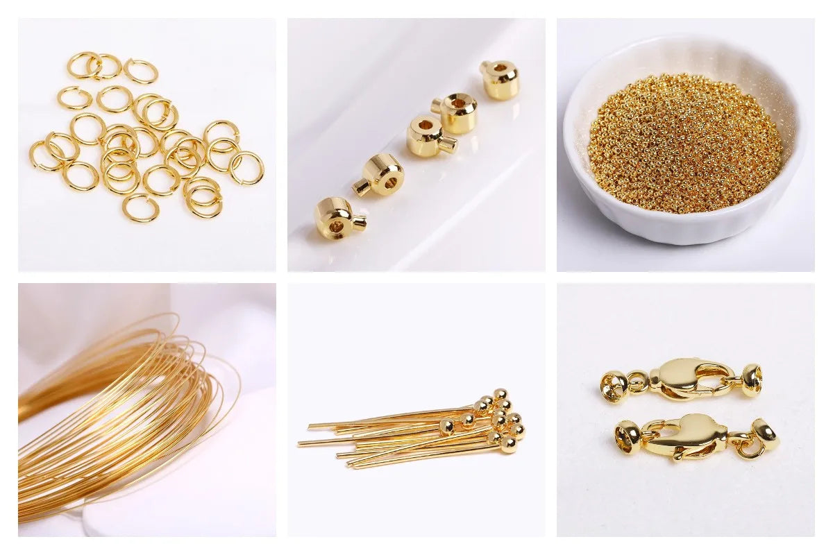 8/10MM 18K Gold Plated Brass Metal Hollow Beads Caps Flower Caps For Beads For DIY Beading Jewelry Making Supplies Wholesale