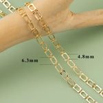 YEGUI C77,diy chain,18k gold rhodium plated,copper,pass REACH,nickel free,jewelry making,charms,diy bracelet necklace,1m/lot