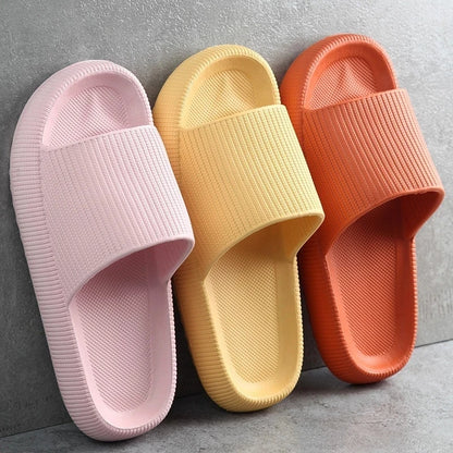 Women's Slippers Summer Indoor Light Thick Soft Sole Bathroom Non-slip Cushion Slides Comfort Home Men Beach Outdoor Shoes