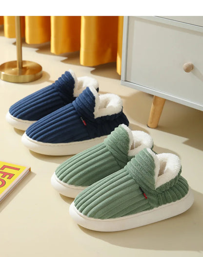 Litfun New Fur Slippers For Women Men Winter Furry Fashion Warm Ankles Plush Cozy Slides For Home Indoor Soft Sole Cotton Shoes