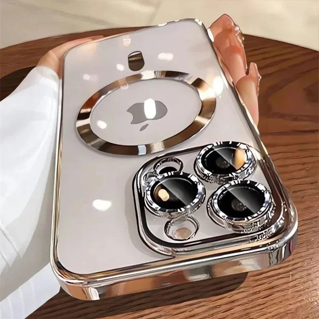 Magnetic Case For iPhone 17 16 15 14 13 12 11 Pro Max Plus Wireless Charge Cover With Lens Protector