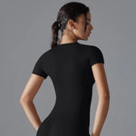 Yoga Vest Training Fitness Top Windproof Running Suit Solid Colour Cycling Fitness Quick Dry Women's Sweatshirt