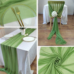 Chiffon Table Runner Sheer Fabric Silk for Boho Sheer Fabric Wedding Arch Overlay Draping Decoration Birthday Party Table Decor