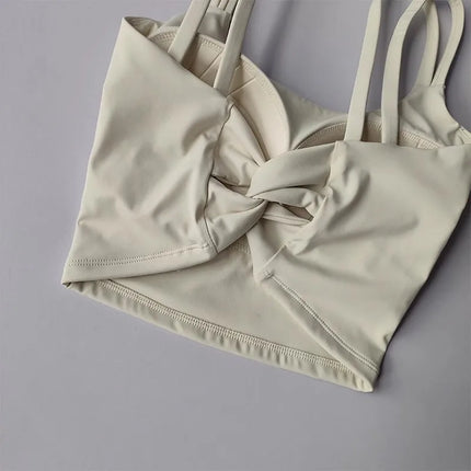 Women's Sports Bras Fitness Top, Sexy Lingerie, Push Up Fixed Pad, Yoga Bra, Back knotted Underwear, Running Vest, Gym Tops