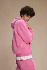 Batik fleece zippered hoodie