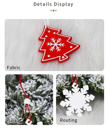 9/12pcs Christmas Dwarf Wooden Pendant Christmas Tree Hanging Ornaments New Year 2024 Christmas Gift Decorations Noel Home Decor