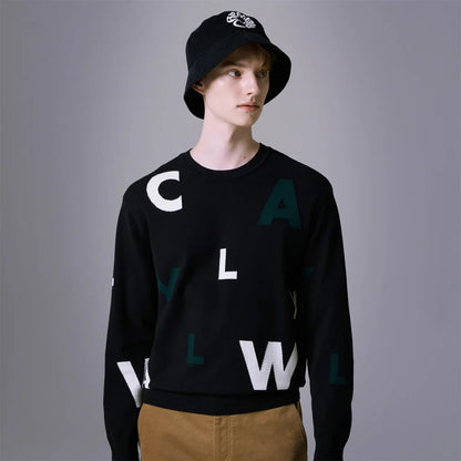 CALLAWAY High-end Men's Knitted Sweater! New Style! Luxury Brand Letter Golf Apparel, Trendy Design, A Must-have for Autumn!