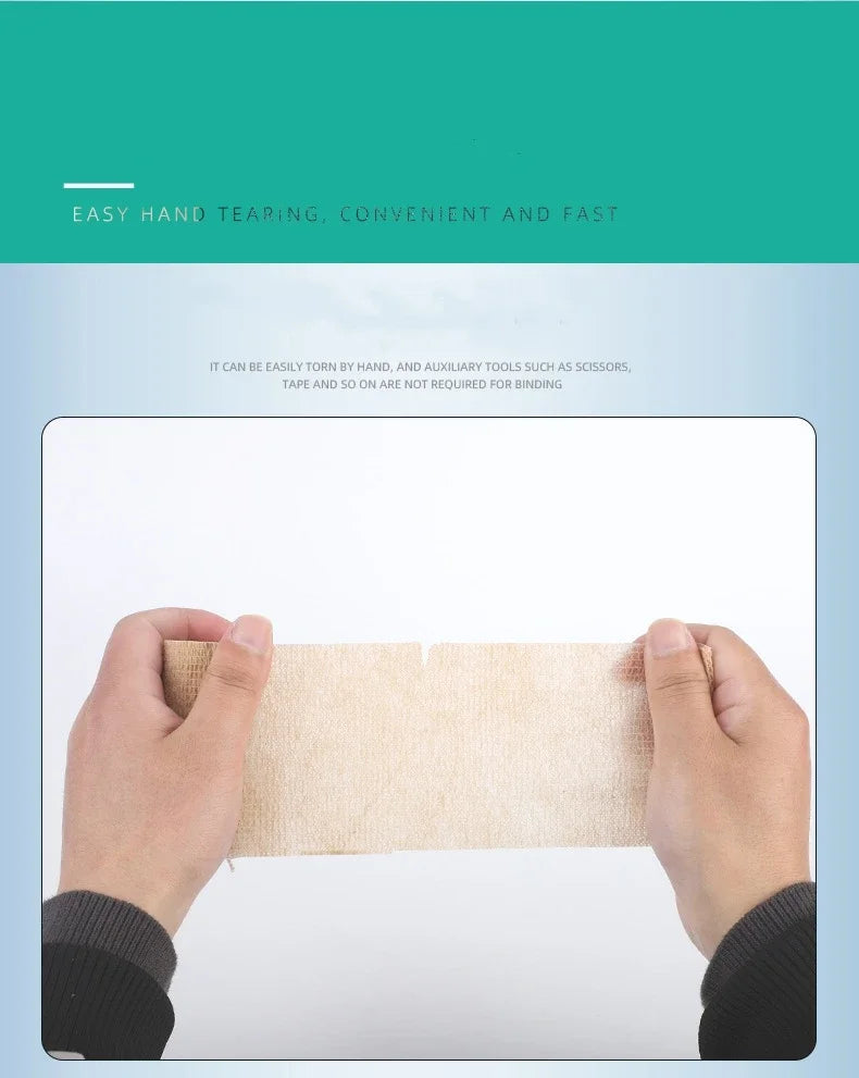 10 Rolls Athletic Wrap Tape Self Adhesive Elastic Bandage Elastoplast Sports Protector Knee Finger Shoulder Tattoo Accessories