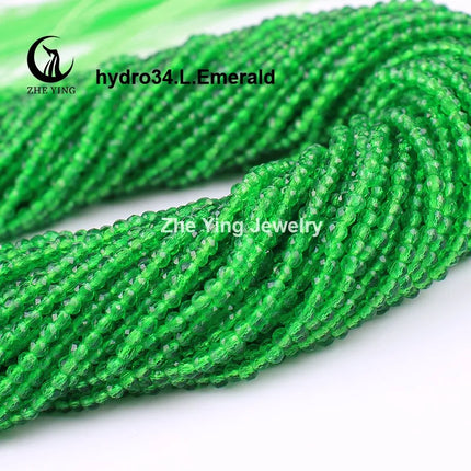 Zhe Ying 10strands/lot Tea Color Glass Beads Hydro Round Micro Faceted Crystal Loose Beads for Bracelet Necklace Accessories