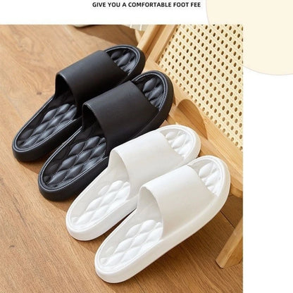 Concise Men's Home Slippers Anti-slip Anti-odor Thick Soft Sole Bathroom Cool Beach Women EVA Flat Silders Shoes Indoor Outdoor